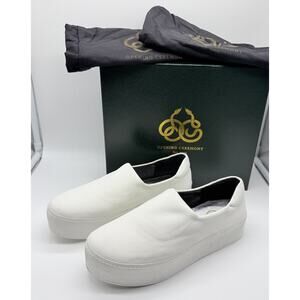 Opening Ceremony Women’s Slip On Knit Platform Sneakers White Size 39 US 8.5 Box